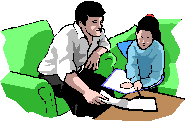Child completing homework